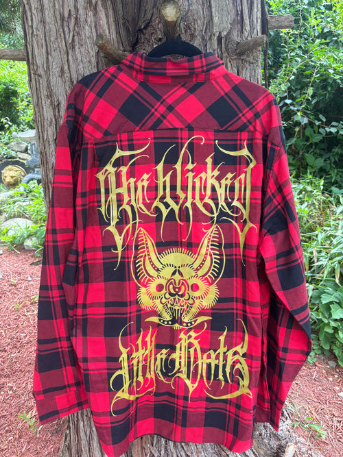 Death Metal Flannel - Available in Gray and Red